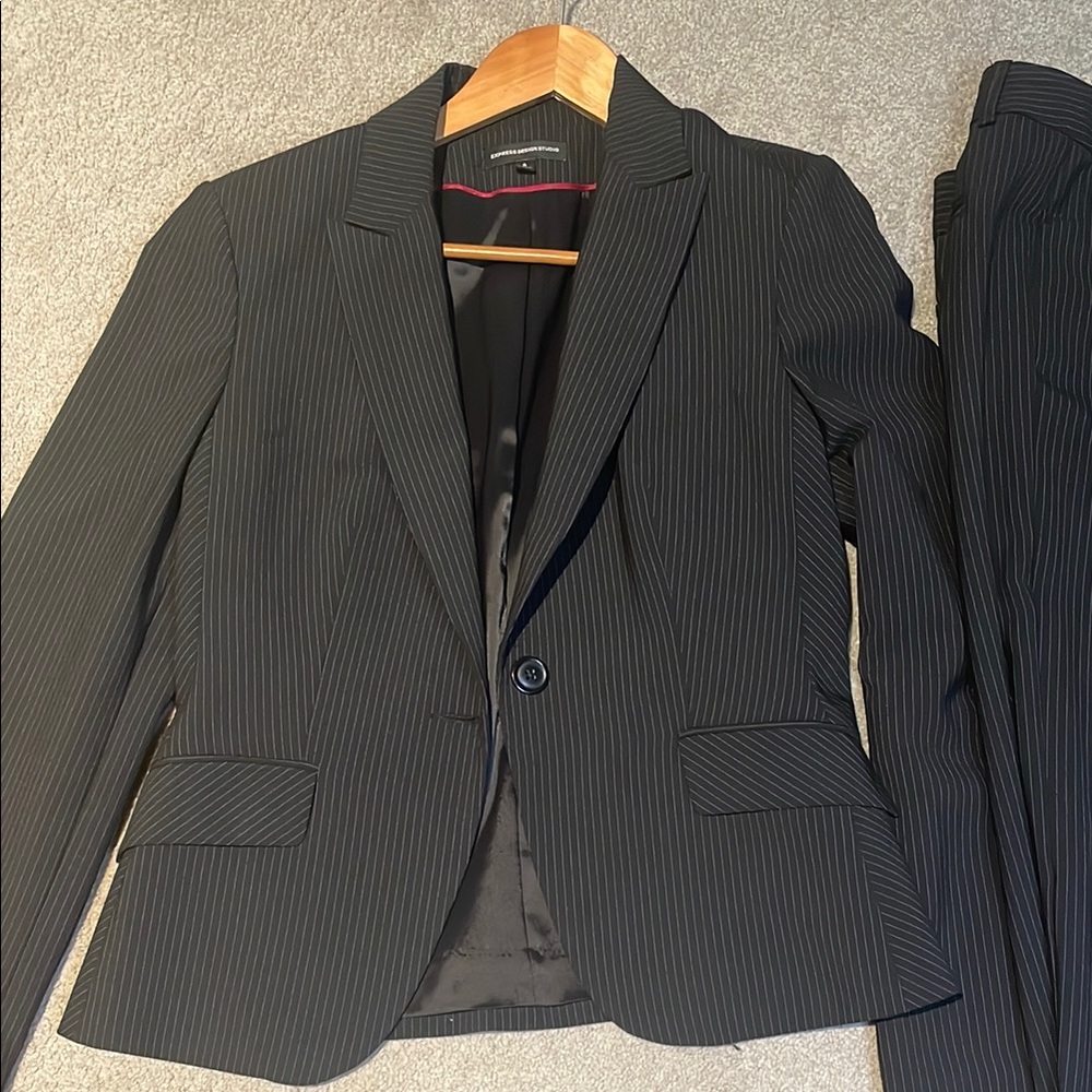 Black Pinstripe Blazer